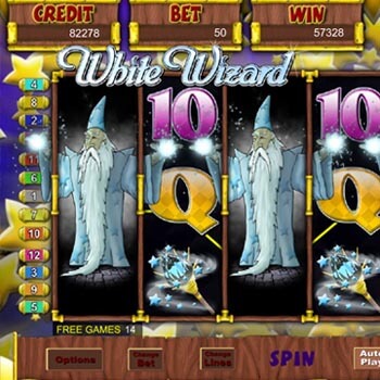 white wizard screen game